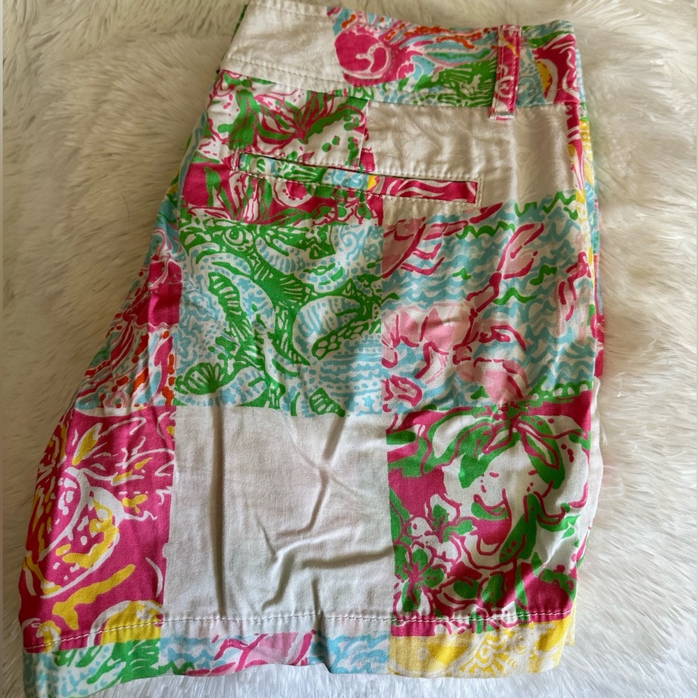 Lilly Pulitzer The Callahan Shorts Multi-State Patch print size 4 Very Cute